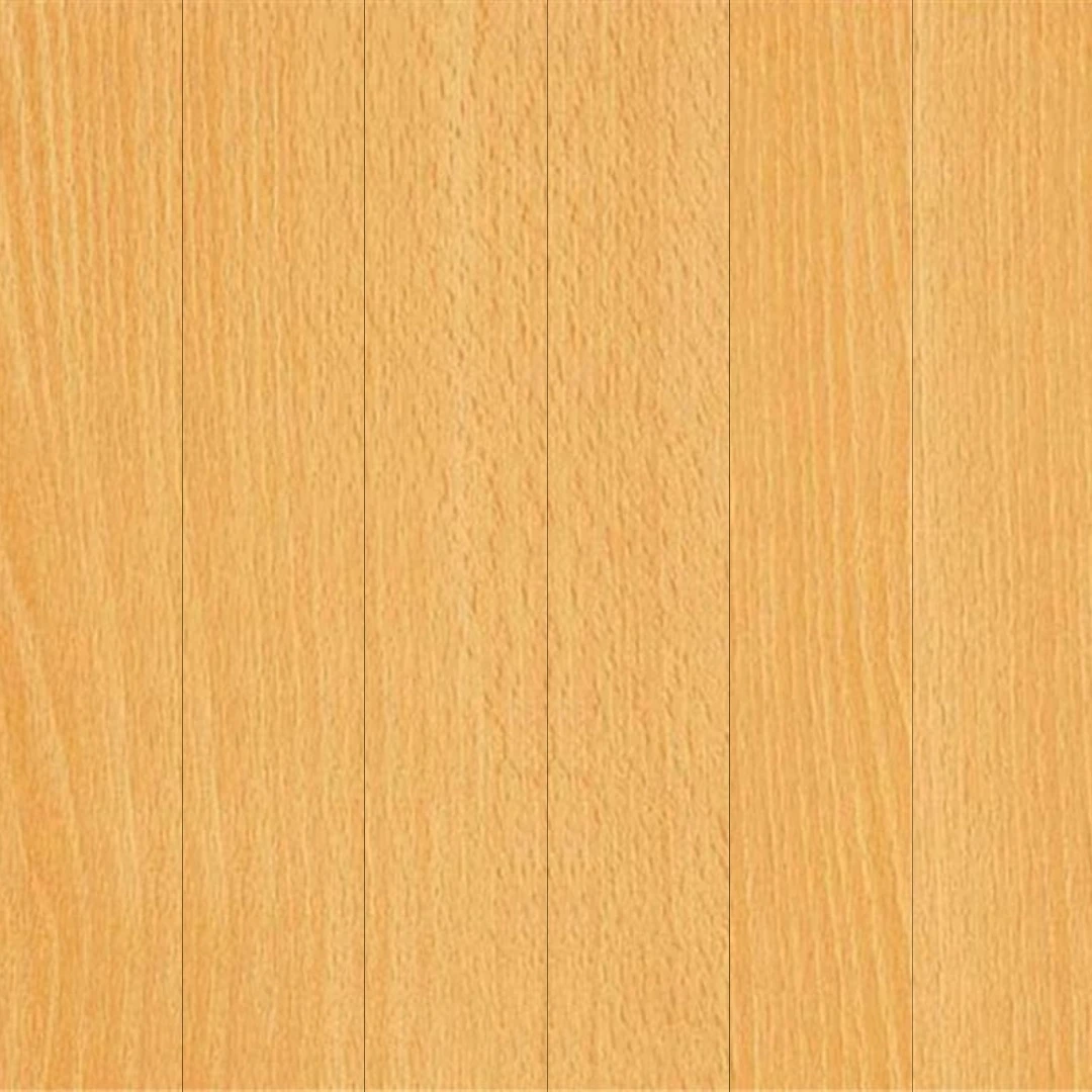 Muestra de duela de madera sólida Haya: miel claro · textura delicada