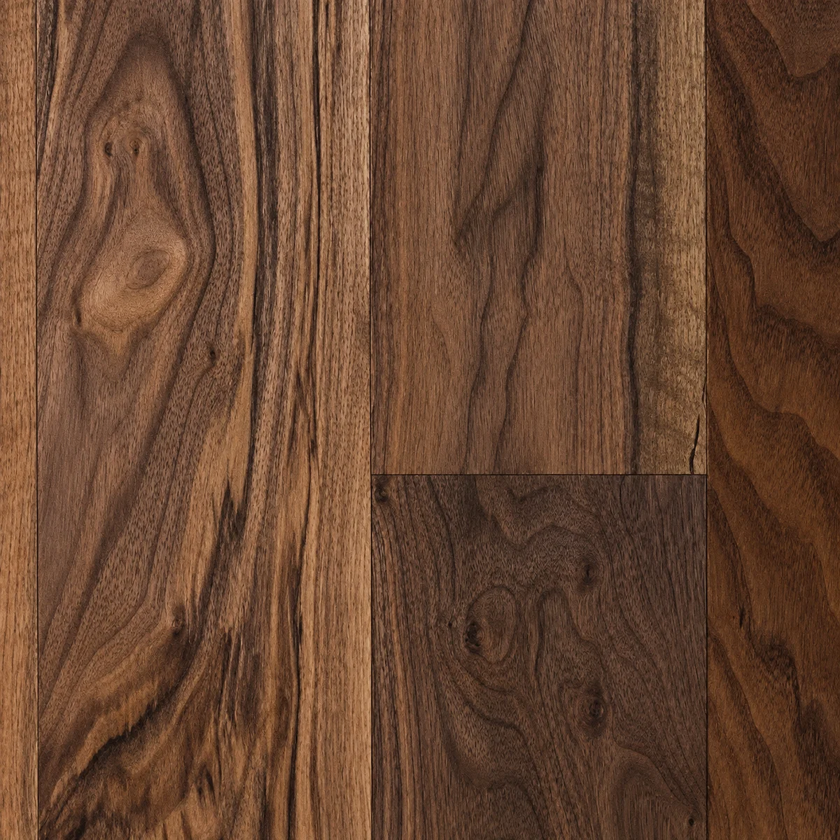 Detalle completo de la muestra de madera sólida Nogal