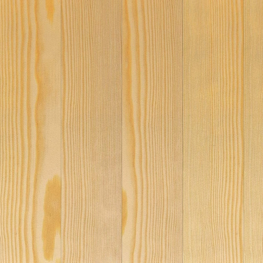 Muestra de duela de madera sólida Pino: dorado claro · veta lineal